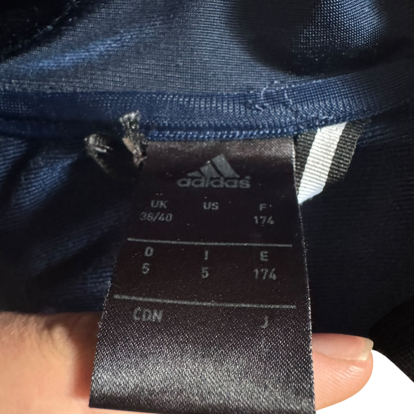 Adidas Trainingsjacke Navy/Gold, Gr. S – Produktfoto 4