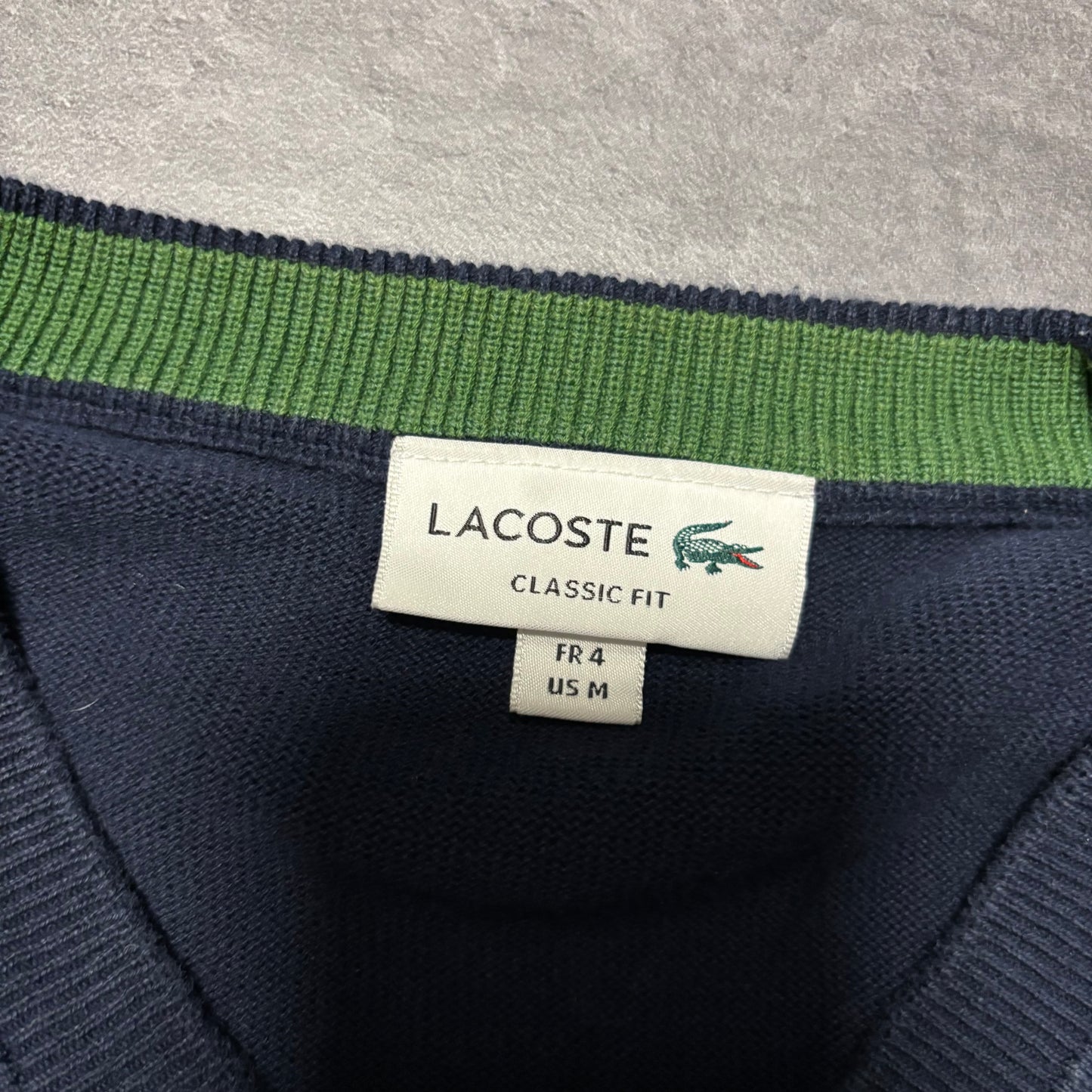 Lacoste V-Neck Pullover Navy, Gr. M – Produktfoto 5