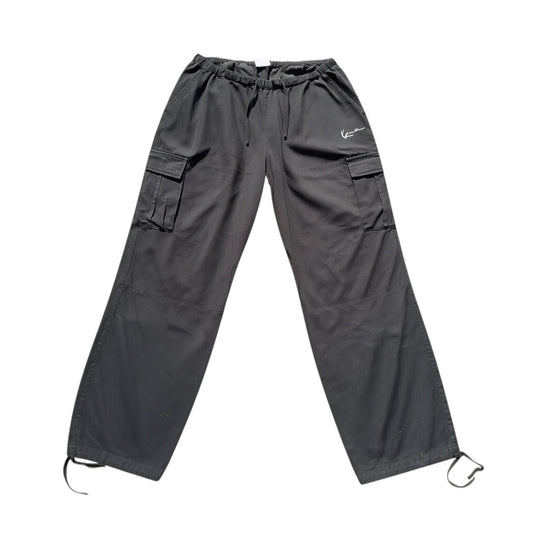 Schwarze Karl Kani Cargo Hose Größe L vorne