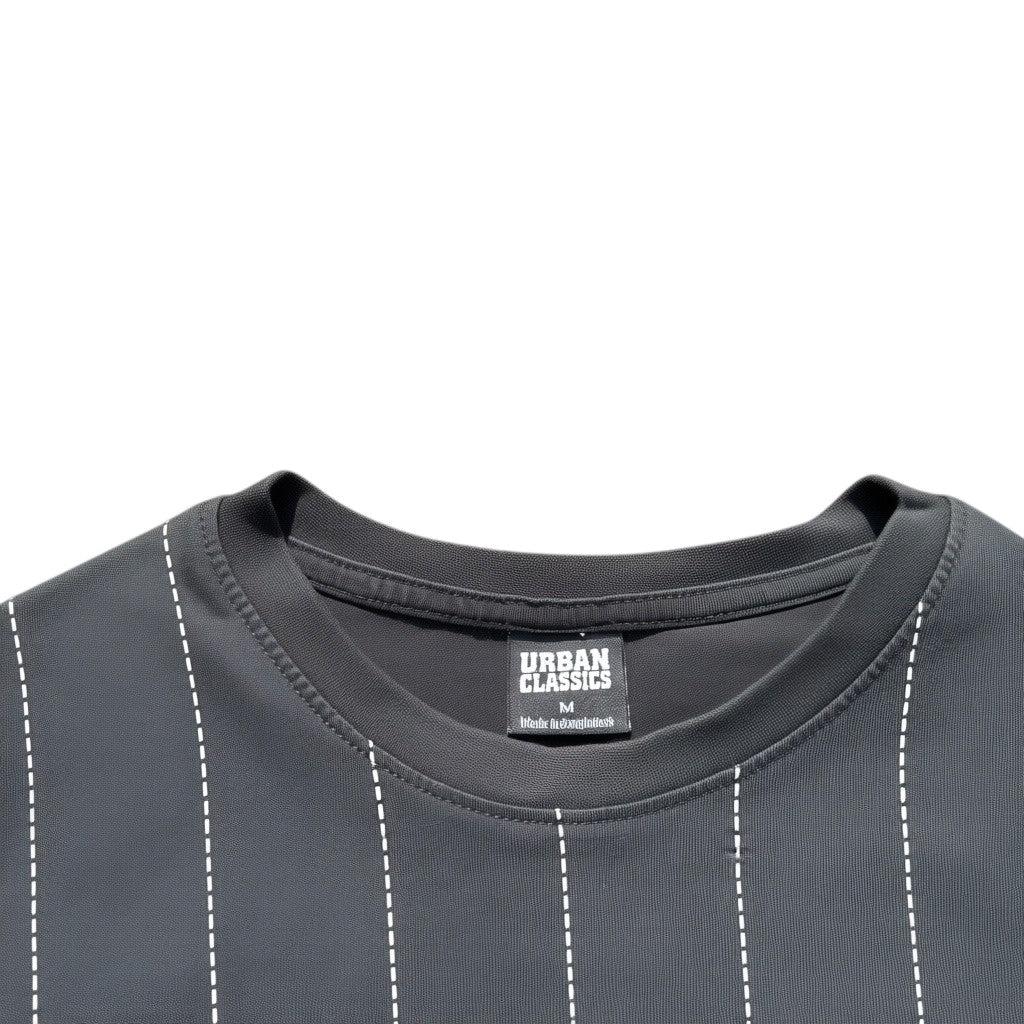 Urban Classics Größenetikett M am Pinstripe T-Shirt