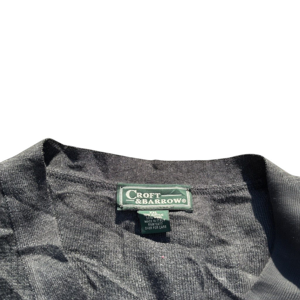 Croft & Barrow Strickweste Anthrazit, Gr. XXL, Etikett