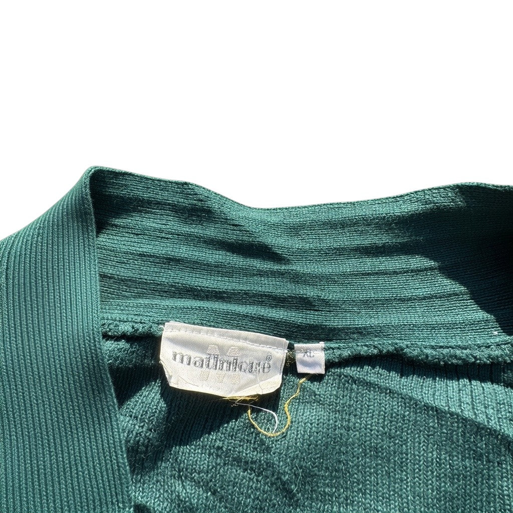 Dunkelgrüner Ripp-Cardigan, Gr. XL, Etikett