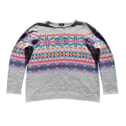 Chaps Denim Fair-Isle-Pullover Grau, Gr. XXL, Hauptbild