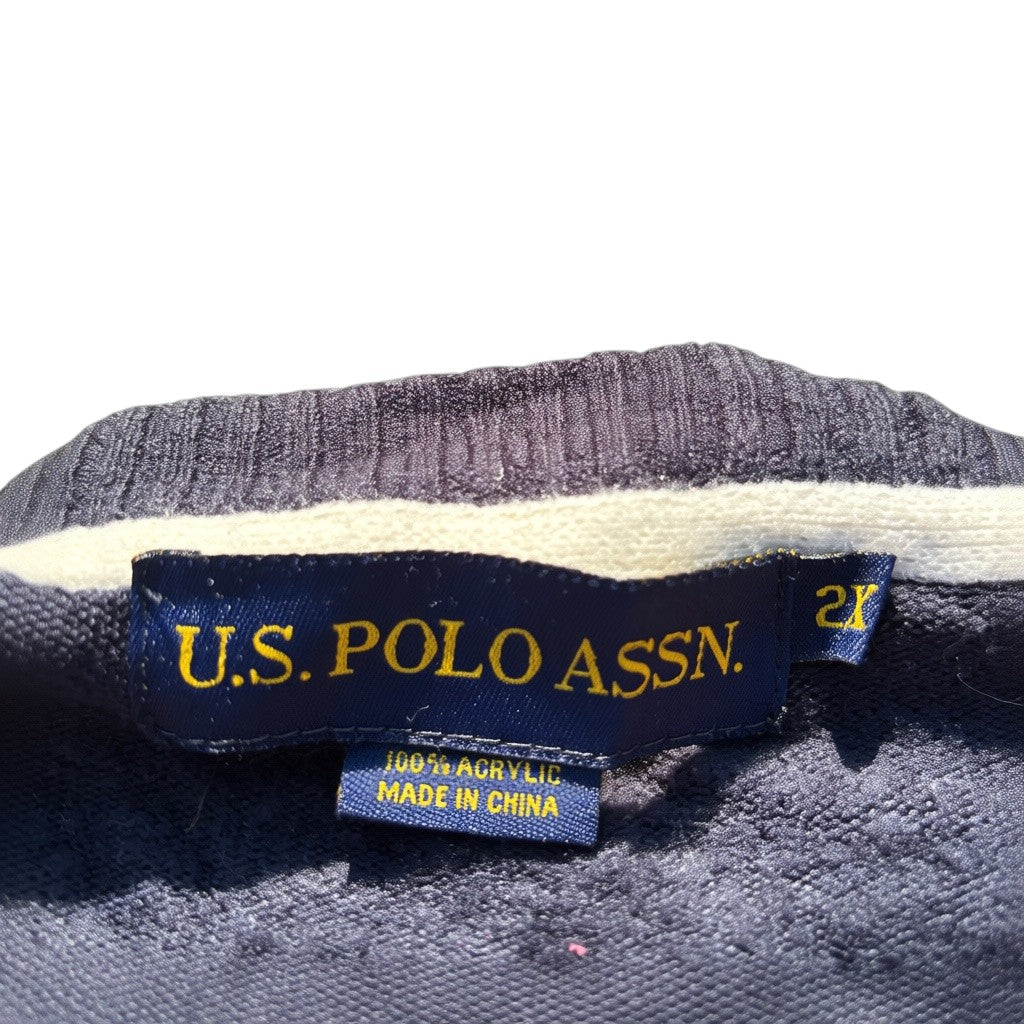 U.S. Polo Assn. V-Neck-Pullover Anthrazit, Gr. 2X, Etikett