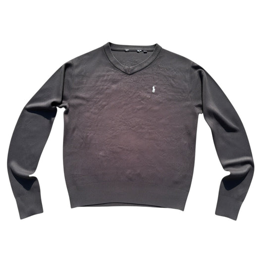 V-Neck-Pullover mit Polospieler-Logo Anthrazit, Gr. L, Hauptbild