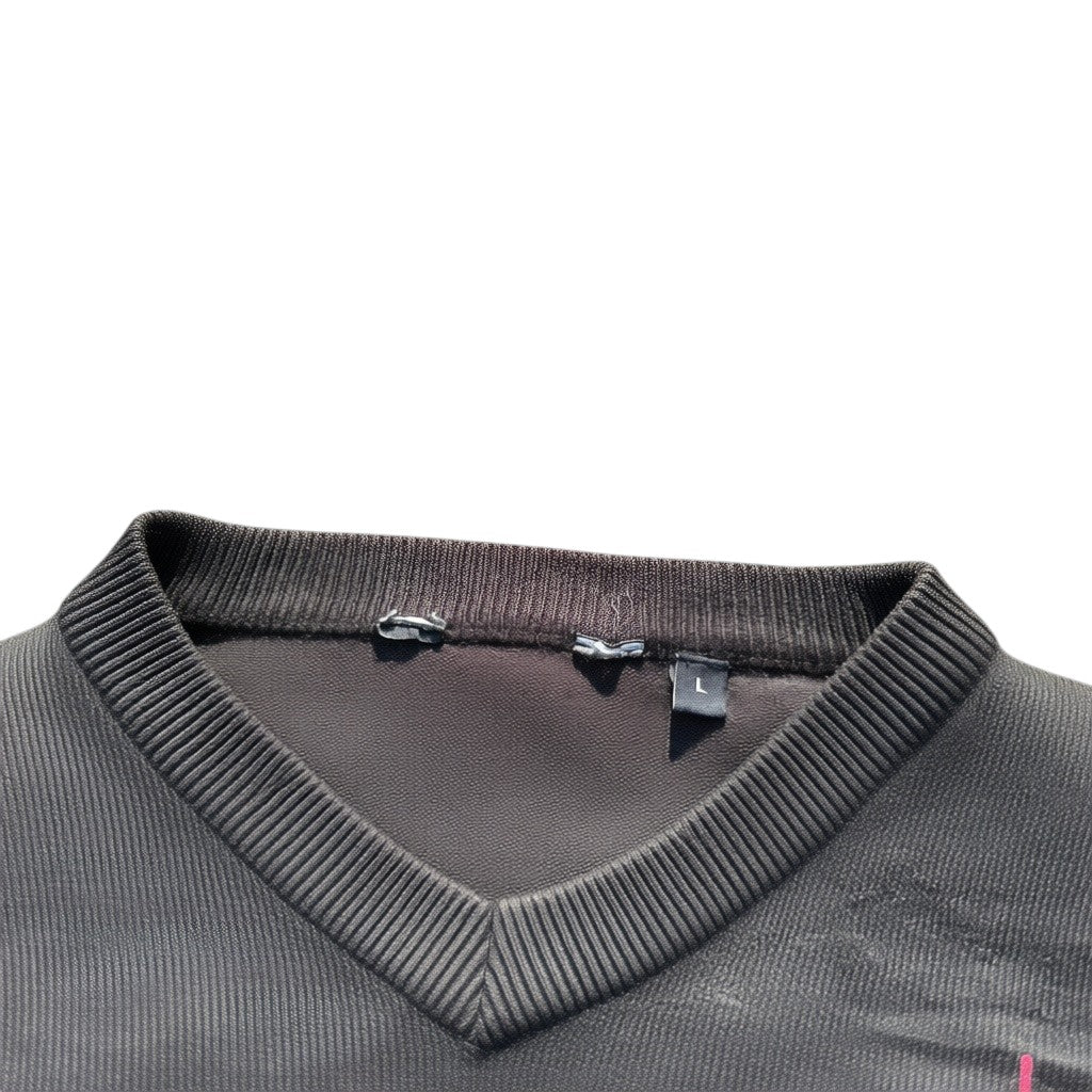 V-Neck-Pullover mit Polospieler-Logo Anthrazit, Gr. L, Größenetikett/entfernte Markenstelle