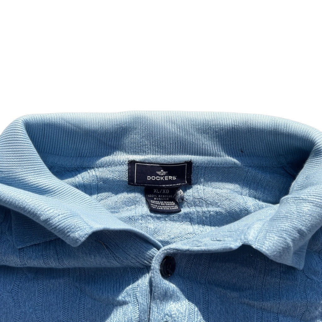 Dockers Strickpolo Hellblau, Gr. XL, Etikett