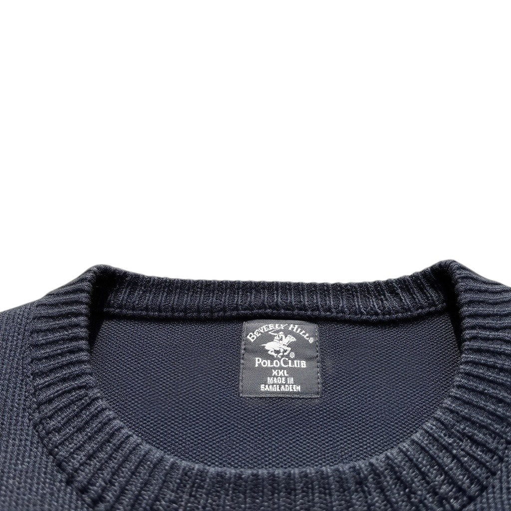 Beverly Hills Polo Club Zopfpullover Navy, Gr. XXL, Etikett