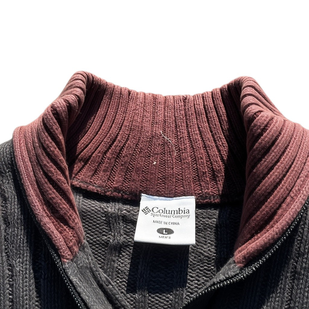 Columbia Quarter-Zip-Strickpullover Anthrazit, Gr. L, Etikett