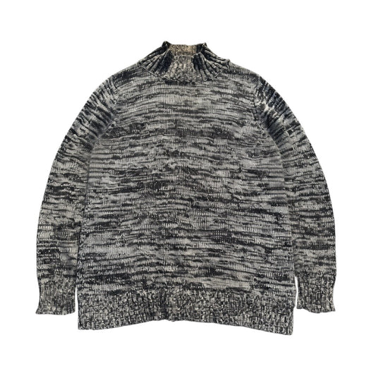 Old Navy Mockneck-Pullover in Schwarz-Grau meliert, Vorderansicht