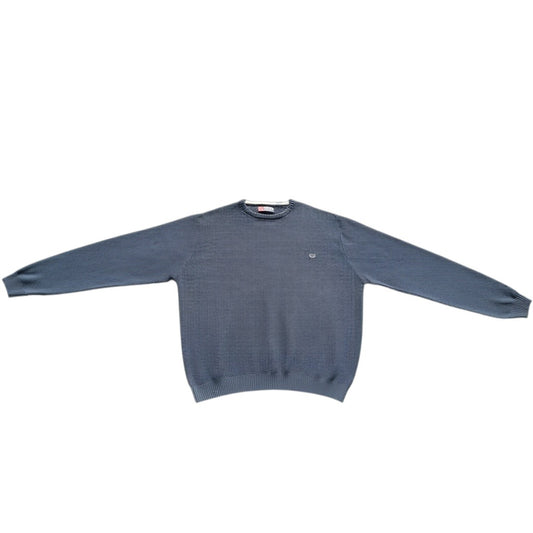 Chaps Strukturpullover in Blaugrau, Vorderansicht