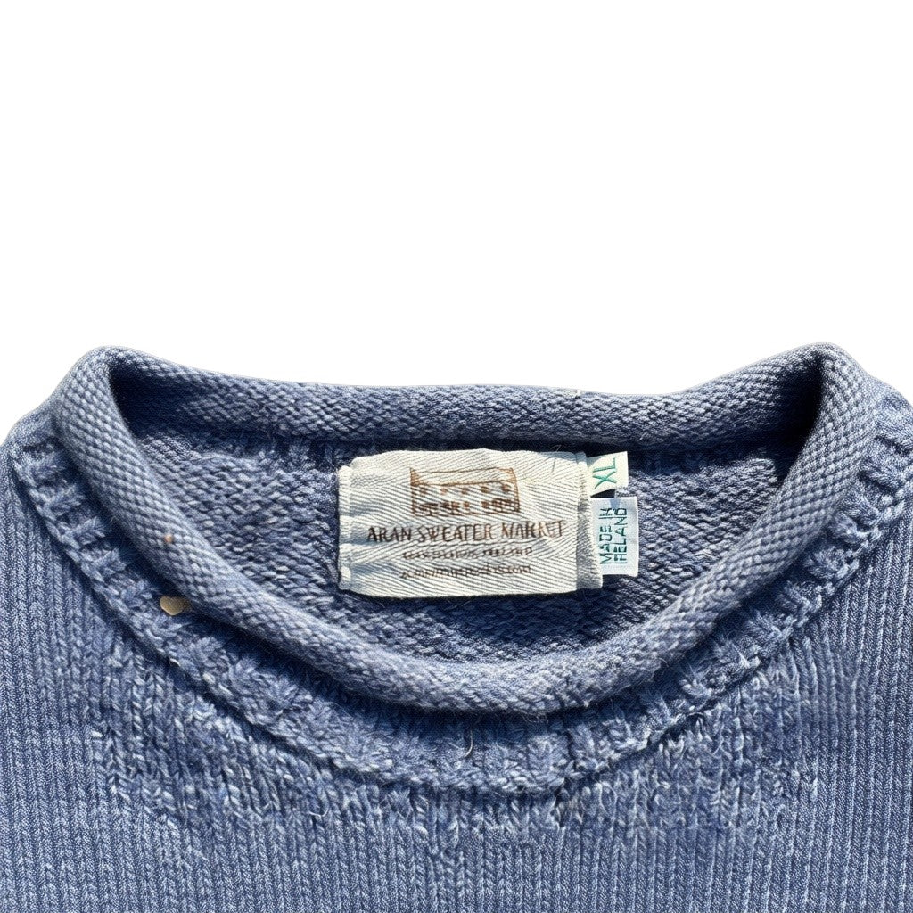 Aran Sweater Market Etikett mit Größe XL und Made in Ireland