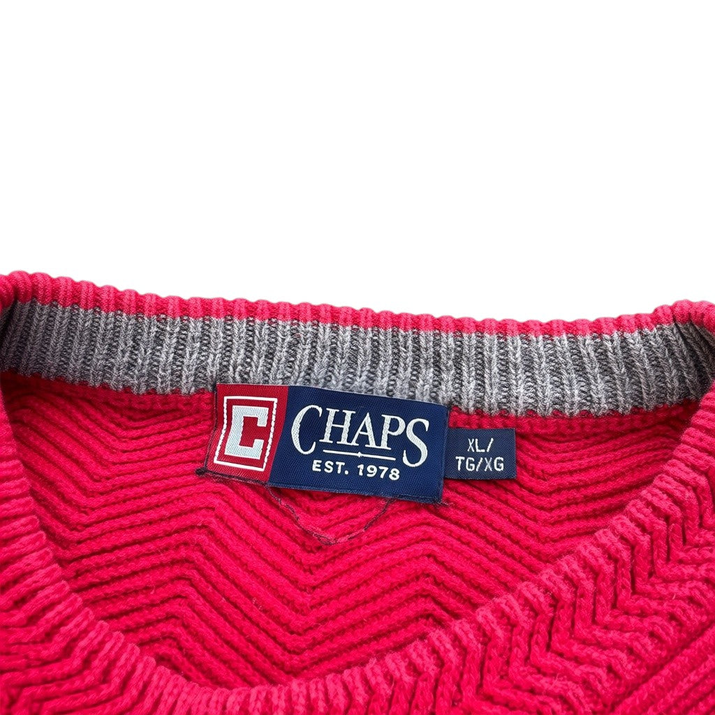Chaps Strukturstrick-Pullover Pinkrot, Gr. XL, Marke und Größe