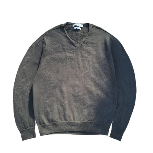 Calvin Klein Merino V-Neck Pullover Anthrazit, Gr. L, Hauptbild Vorderseite