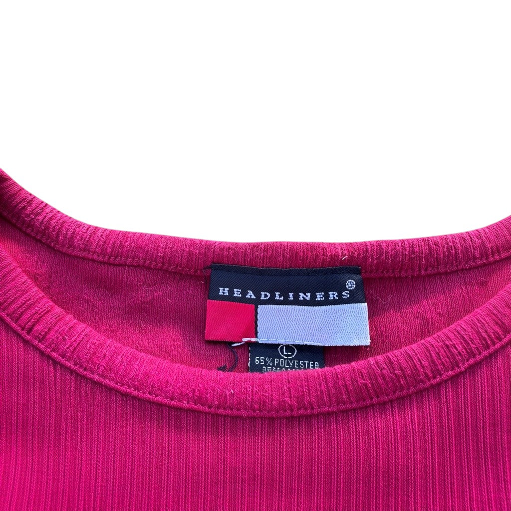 Headliners Rippstrick-Kurzarmshirt Magenta L, Marke Größe Teilmaterial