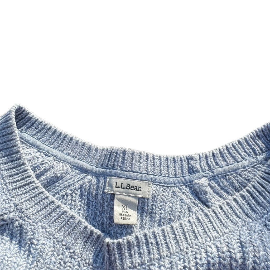L.L.Bean Strukturstrick-Pullover Hellblau, Gr. XL, Marke und Größe