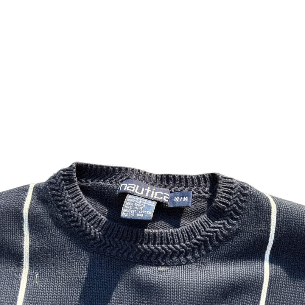 Nautica Windowpane-Pullover Dunkelblau, Gr. M, Marke Größe Pflegehinweis