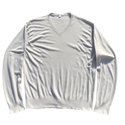 Calvin Klein V-Neck-Pullover Hellgrau, Gr. L, Hauptbild Vorderseite