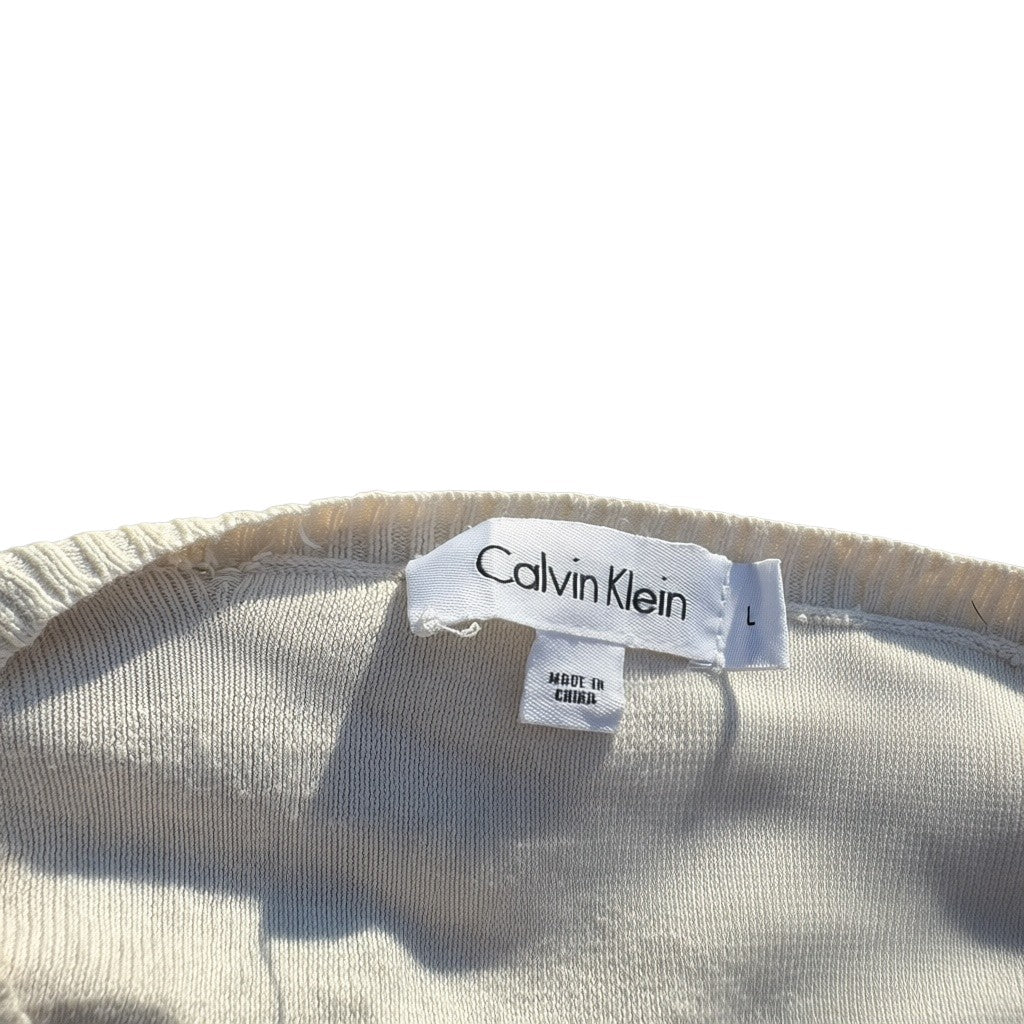 Calvin Klein V-Neck-Pullover Hellgrau, Gr. L, Marke und Größe