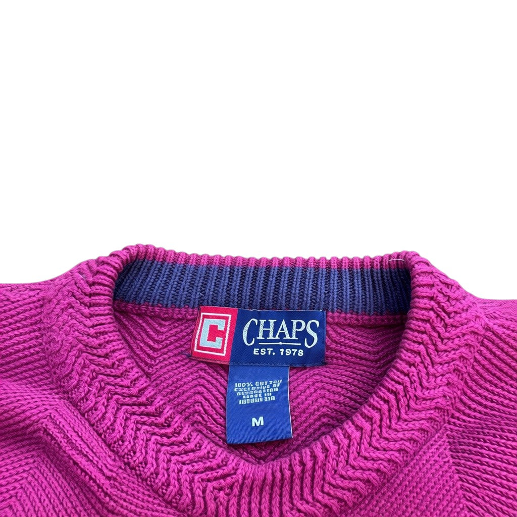 Chaps Zopfstrick-Pullover Magenta, Gr. M, Marke Größe Material