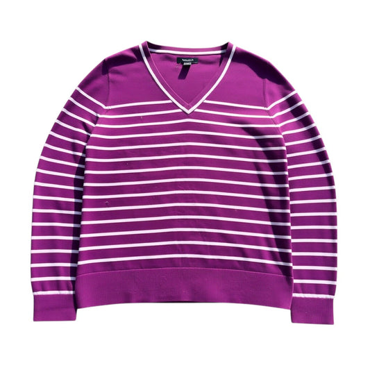 Nautica Streifenpullover in Pink, Vorderansicht