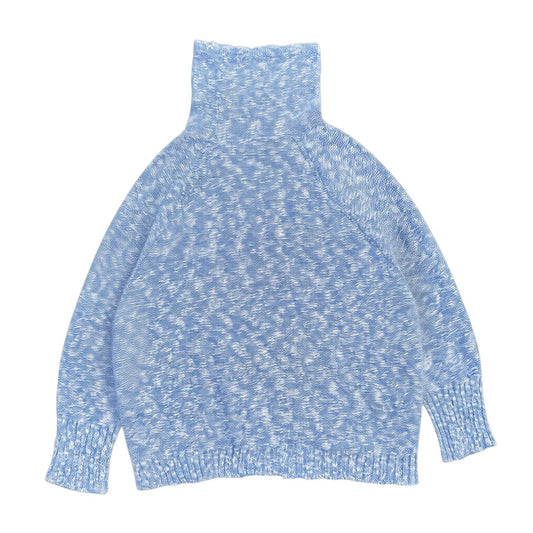 Chaps Rollkragenpullover in Hellblau und Weiß, Vorderansicht
