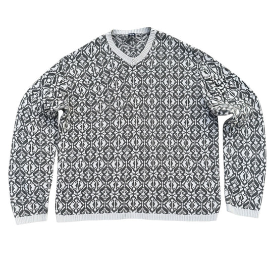 Gap Musterpullover in Schwarz, Grau und Weiß, Vorderansicht