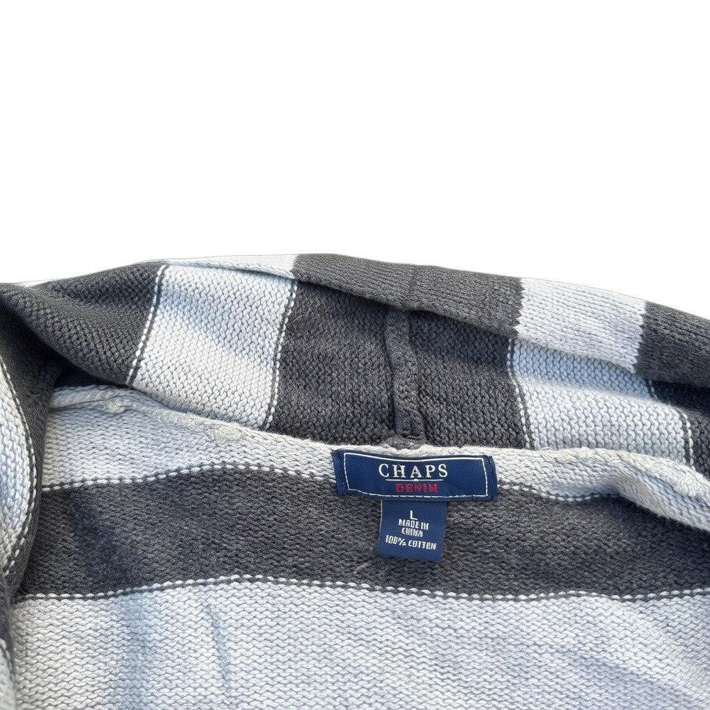 Chaps Denim Etikett mit Größe L und 100% Baumwolle