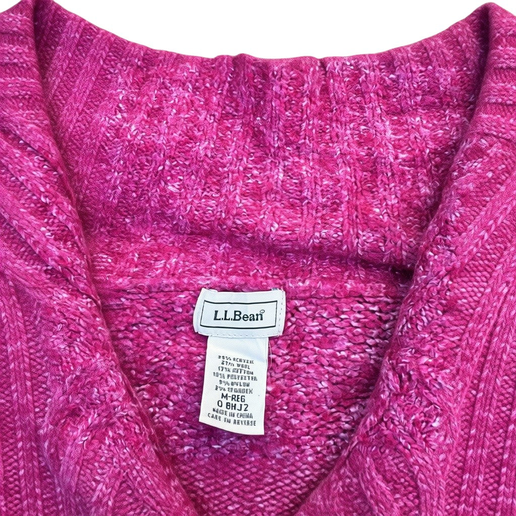 L.L.Bean Etikett mit Größe M-Regular und Materialangabe