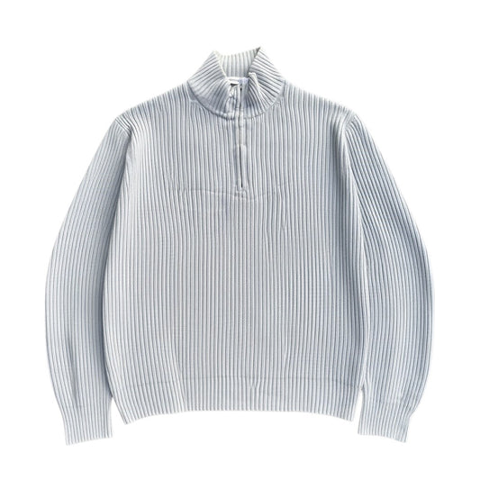 Calvin Klein Half-Zip Pullover in Hellgrau vorne