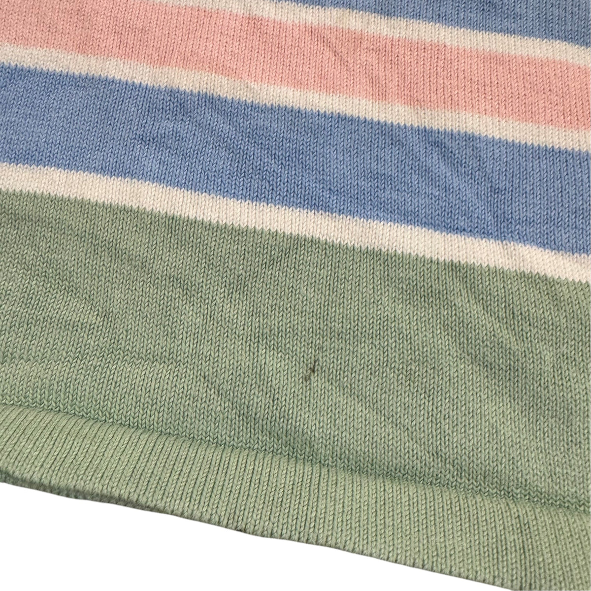 Lauren Ralph Lauren Petite gestreiftes Stricktop — Grün/Mehrfarbig · M (Petite) – Detailansicht