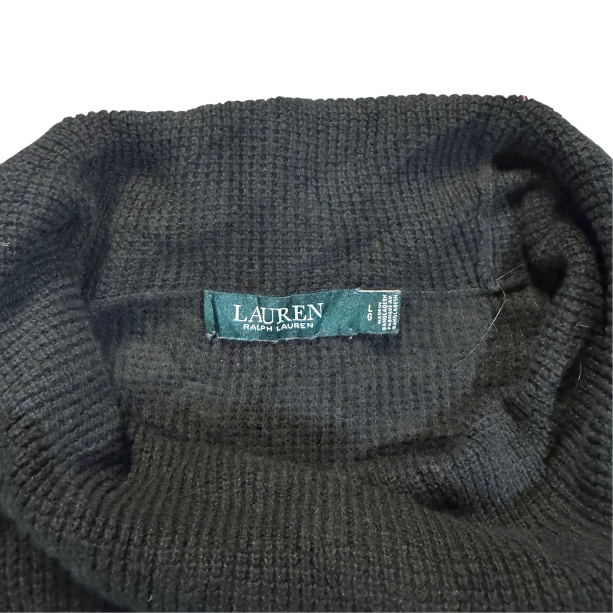 Lauren Ralph Lauren Strickpullover mit Stehkragen — Navy · L – Detailansicht