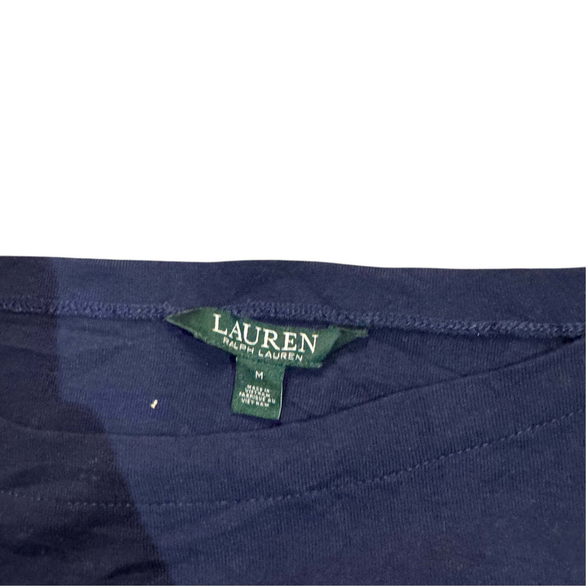 Lauren Ralph Lauren Kurzarm-Stricktop — Navy · M – Etikett/Detail