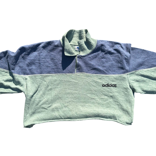 Adidas Colorblock Half-Zip – Navy/Salbeigrün · M – Produktansicht
