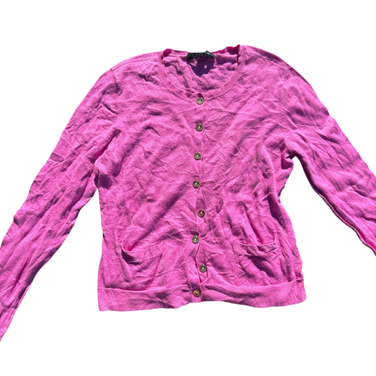 Lauren Ralph Lauren Classic Button Cardigan – Pink/Magenta · Größe unbekannt – Produktansicht