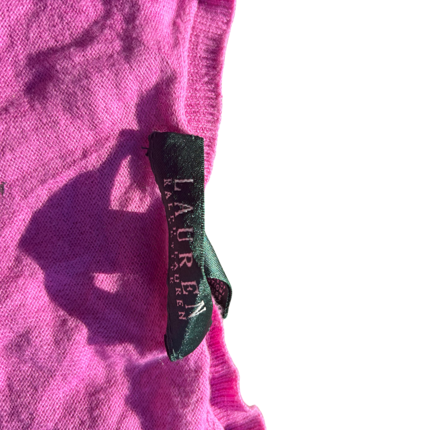 Lauren Ralph Lauren Classic Button Cardigan – Pink/Magenta · Größe unbekannt – Marken- und Größenetikett