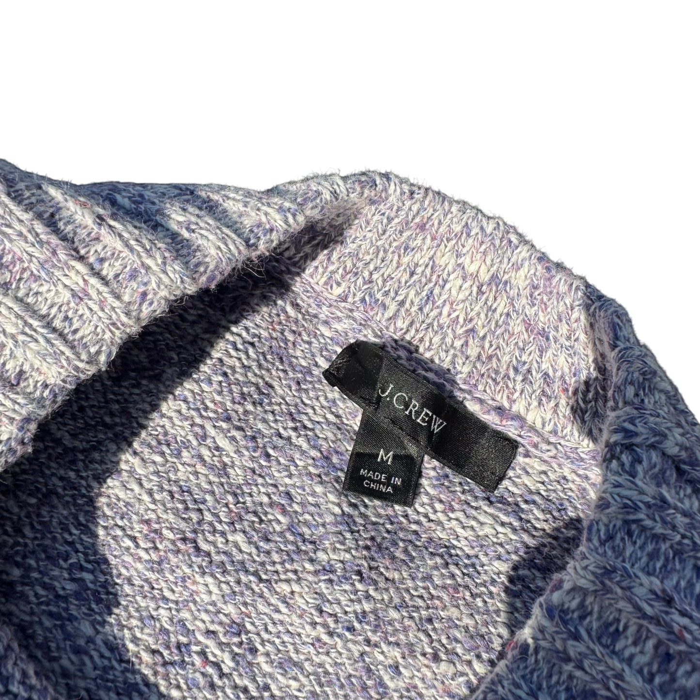 J.Crew Mélange Crewneck – Hellgrau/Lila · M – Marken- und Größenetikett