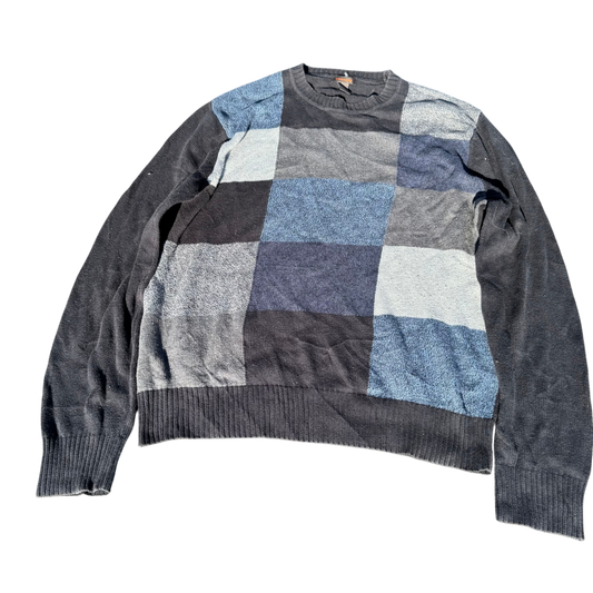Dockers Patchwork Crewneck – Navy/Grau/Blau · L – Produktansicht