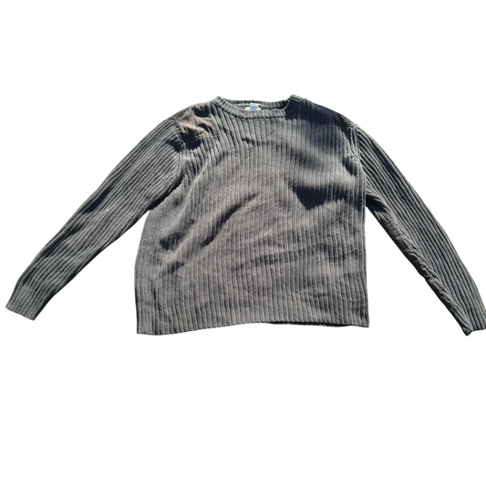 L.L.Bean Ribbed Crewneck – Anthrazit · L Regular – Produktansicht