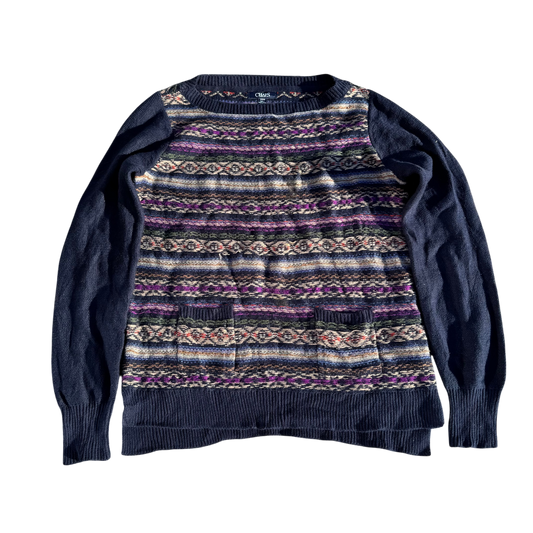Chaps Fair-Isle Crewneck – Navy/Mehrfarbig · M – Produktansicht