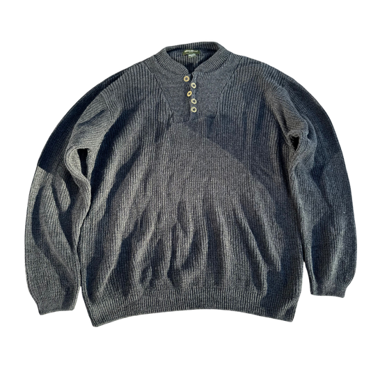 Eddie Bauer Ribbed Henley Knit – Anthrazit · XXL – Produktansicht