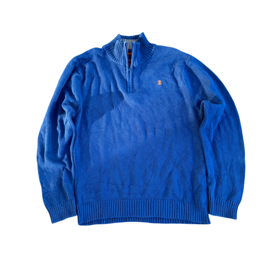 IZOD Logo Quarter-Zip – Blau · L / 14–16 – Produktansicht