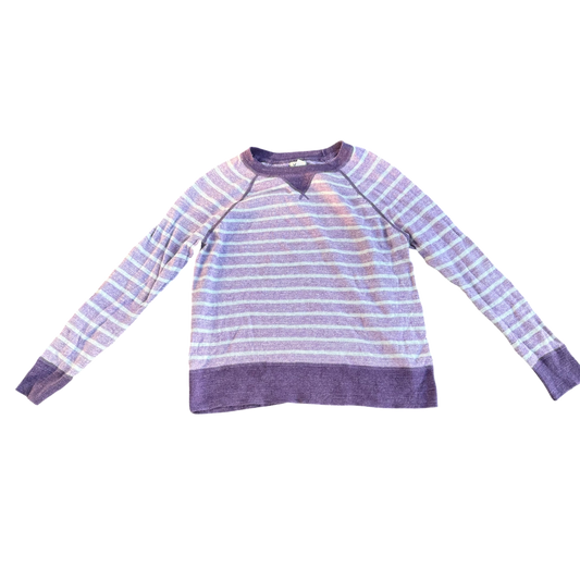 L.L.Bean Striped Crewneck – Lila/Weiß · M Regular – Produktansicht