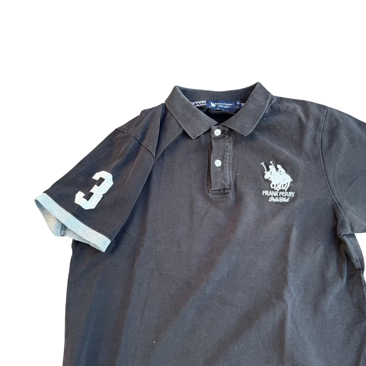 Frank Ferry Polo Club Logo Polo – Anthrazit · XL – zusätzliches Detail
