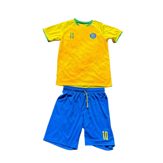 H&M Brasilien Fußball-Set Gelb/Blau, Gr. 158/164 – Gesamtansicht