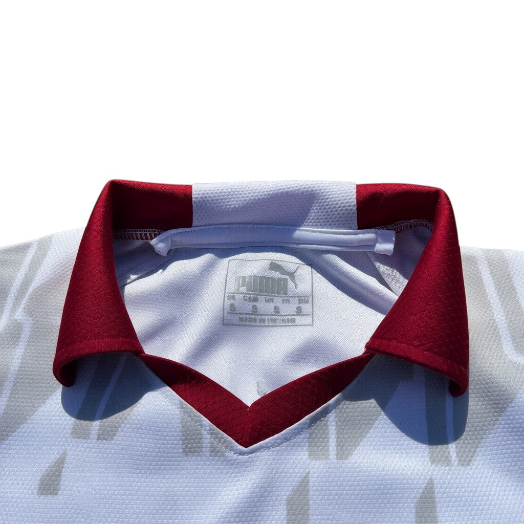 Puma Manchester City Trikot Weiß/Bordeaux, Gr. S – Etikett