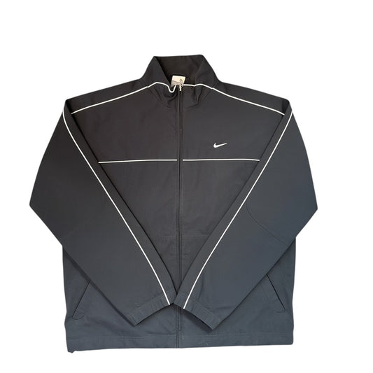 Nike Trainingsjacke Schwarz/Weiß, Gr. L – Vorderansicht