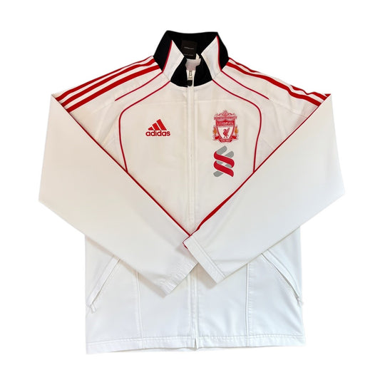 Adidas Liverpool Trainingsjacke Weiß/Rot, Gr. S – Vorderansicht