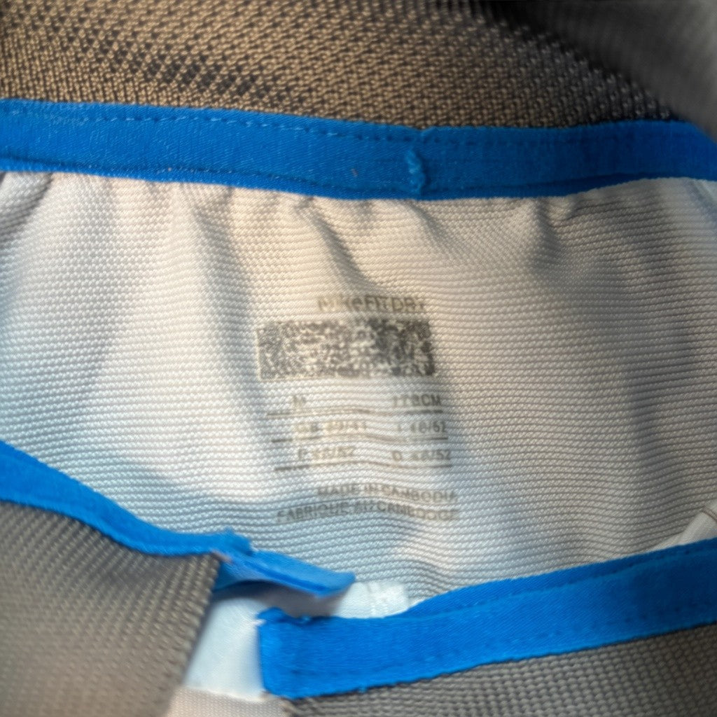 Nike FitDry Stehkragen-Polo Weiß/Grau, Gr. unbekannt – Etikett