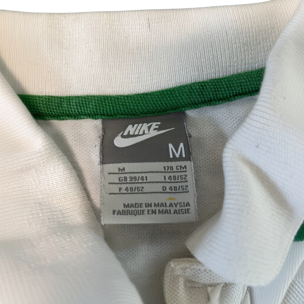 Nike Celtic Streifen-Polo Weiß/Grün, Gr. M – Etikett